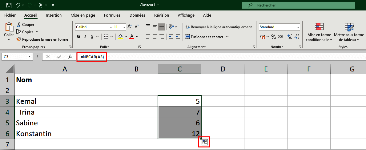 Excel Comment Compter Le Nombre De Caract Res Avec La Fonction Nbcar