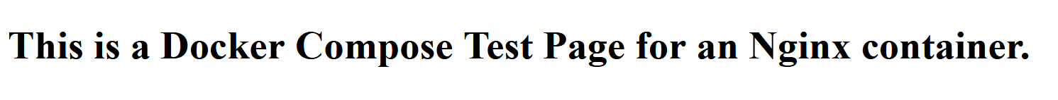 Compose Docker test page