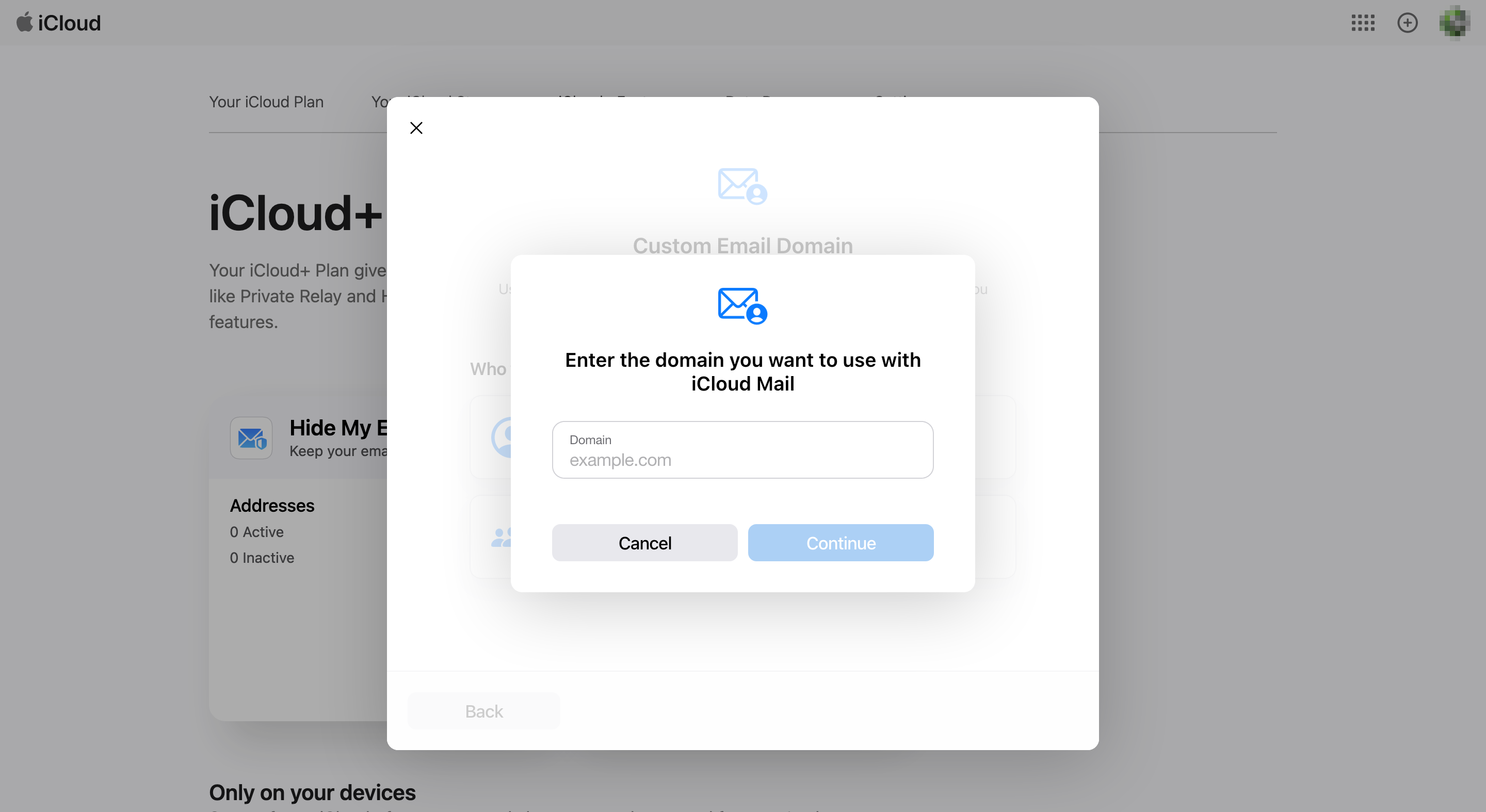 ICloud e -post: Konfigurera din egen brevlåda