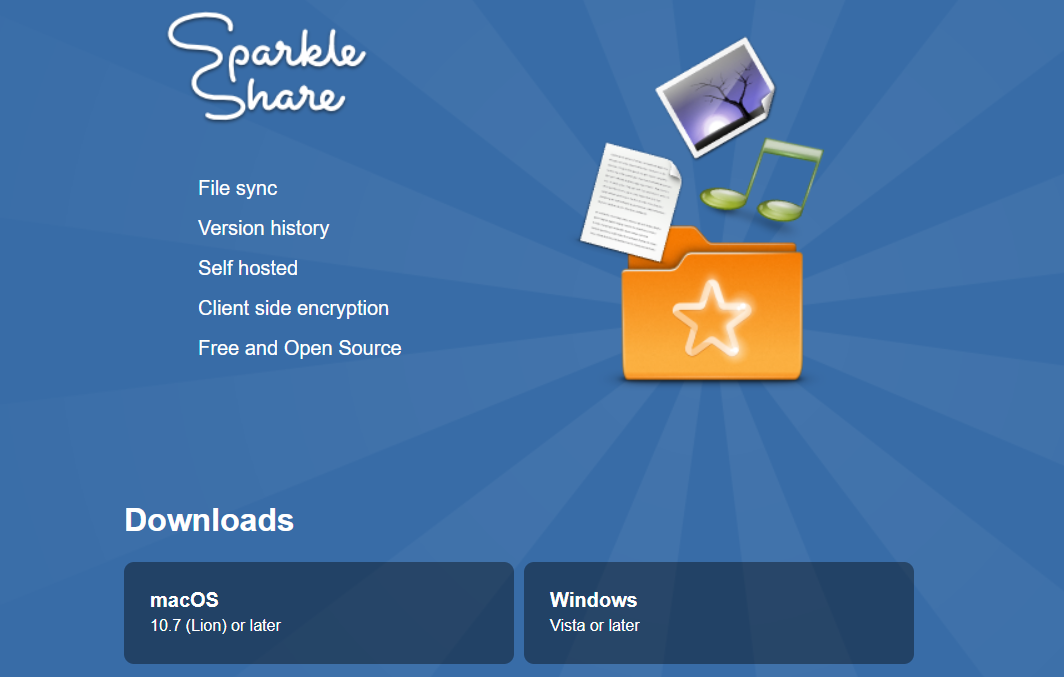 SparkleShare Homepage