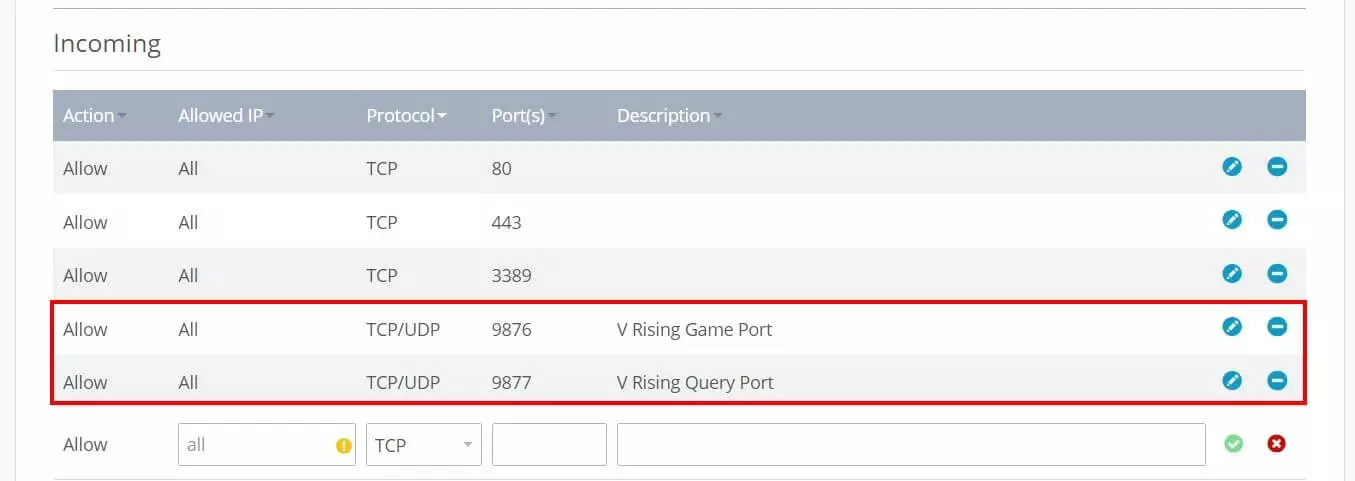 Libérer des ports dans le Cloud Panel de IONOS