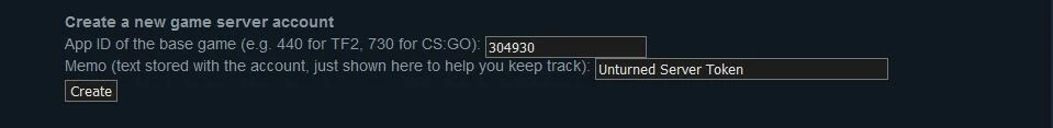 Gestion du compte des serveurs de jeu Steam : création de jeton d’authentification pour les serveurs Unturned