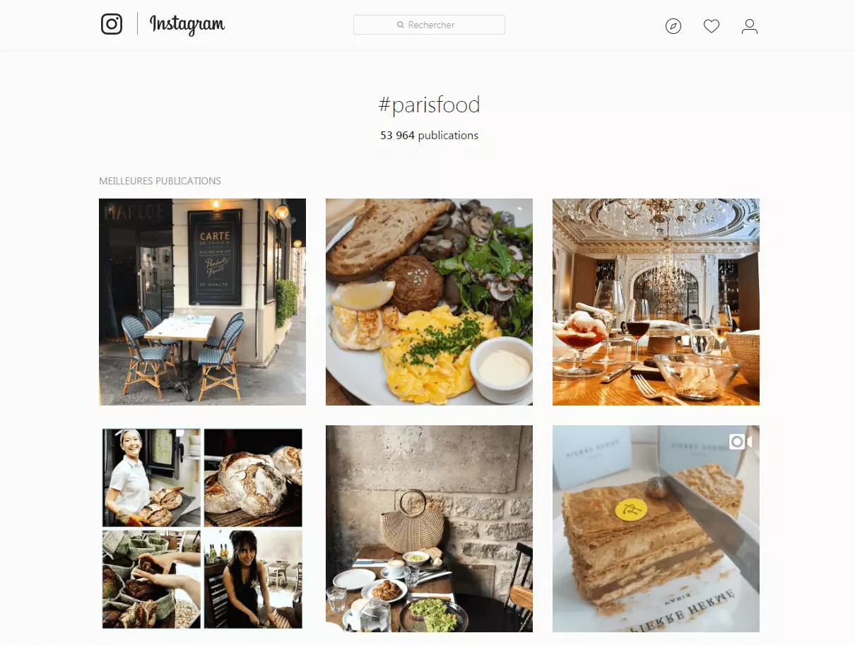 Résultats de recherche pour le hashtag #parisfood sur Instagram