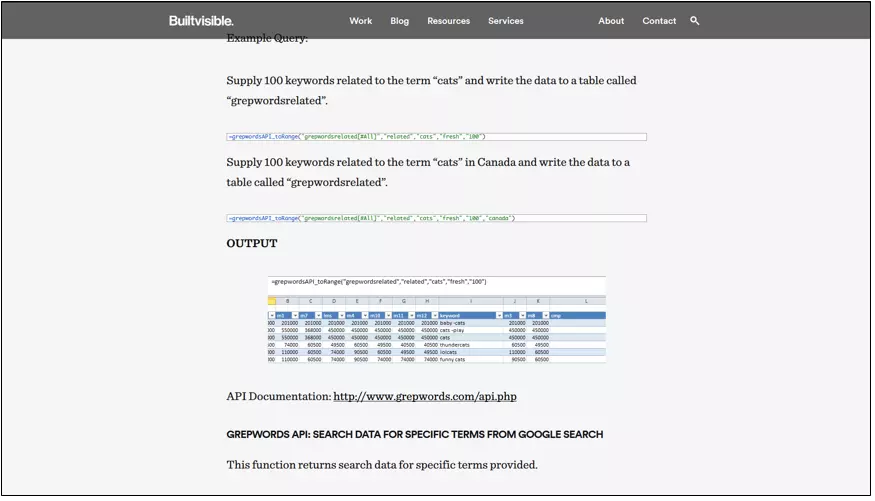 L’intégration de GrepWords