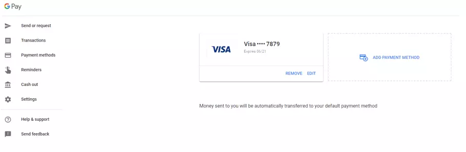 Google Pay : Payment methods.