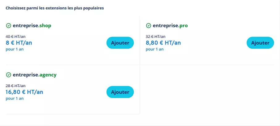 Outil Domain Check de IONOS : alternatives proposées