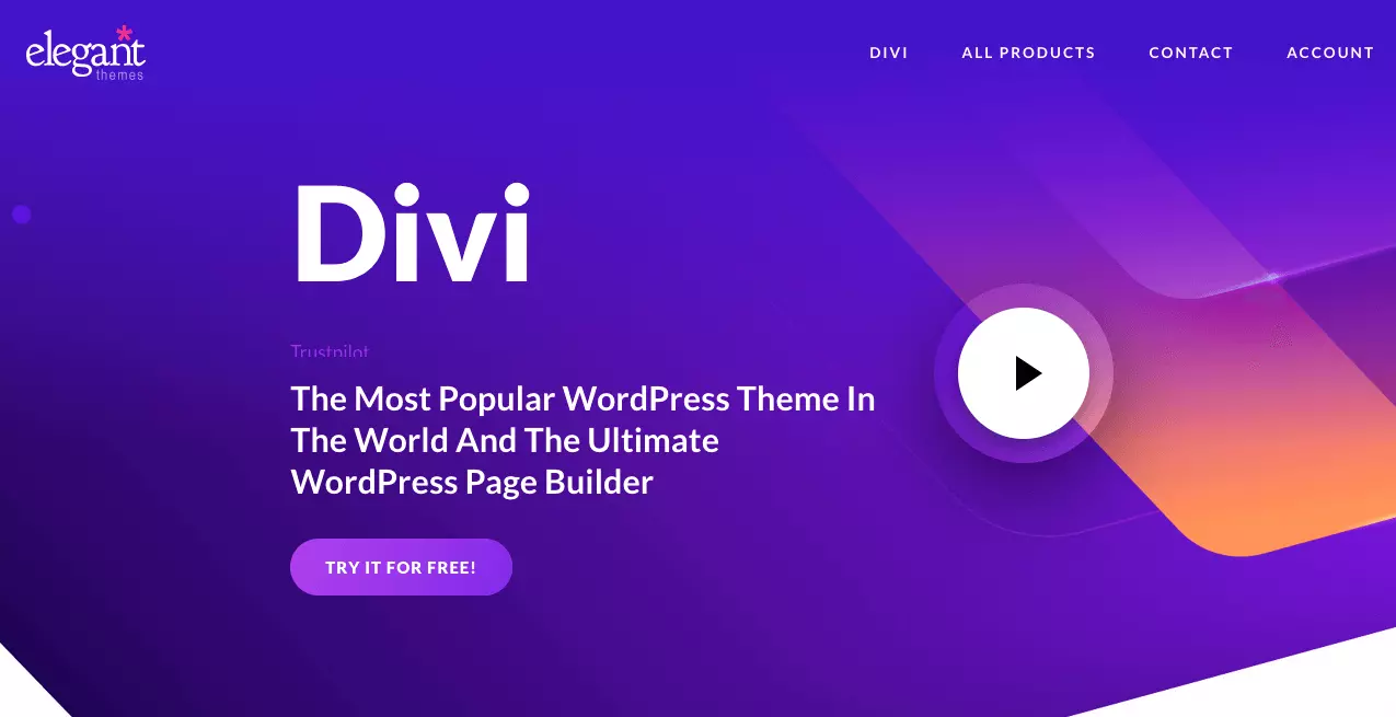 Site Web du Builder Divi, sur Elegant Themes