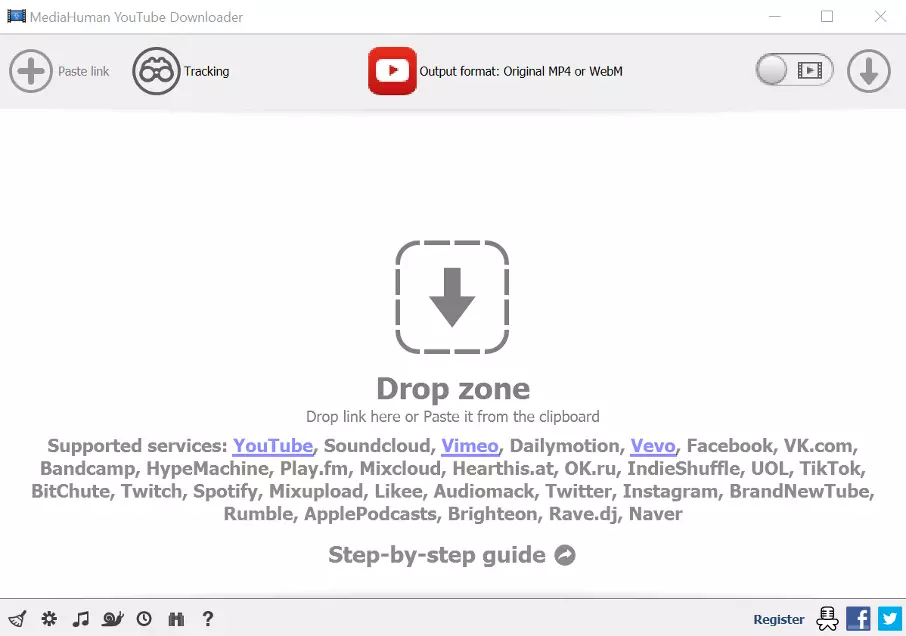 Interface graphique de MediaHuman YouTube Downloader