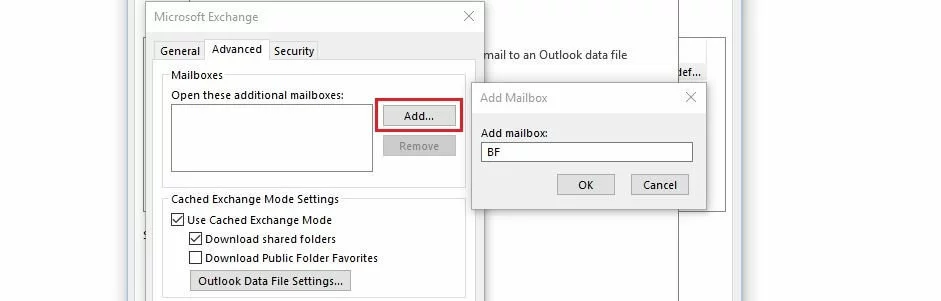 Paramètres Microsoft Exchange dans Outlook 2016