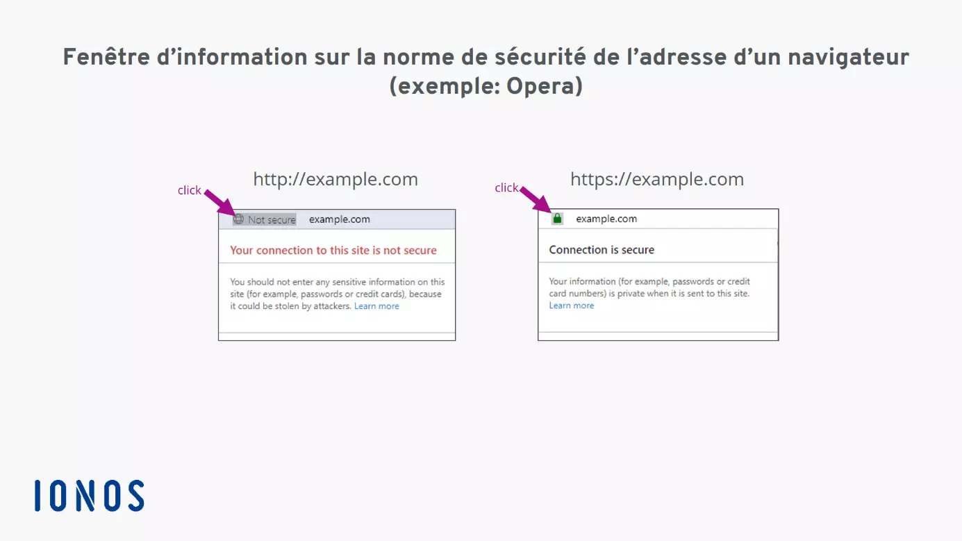 Capture d’écran de l’encart d’informations qui apparaît après avoir cliqué sur l’icône