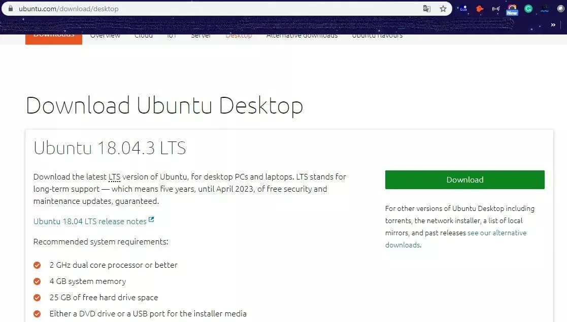 Ubuntu : téléchargement et configuration système requise