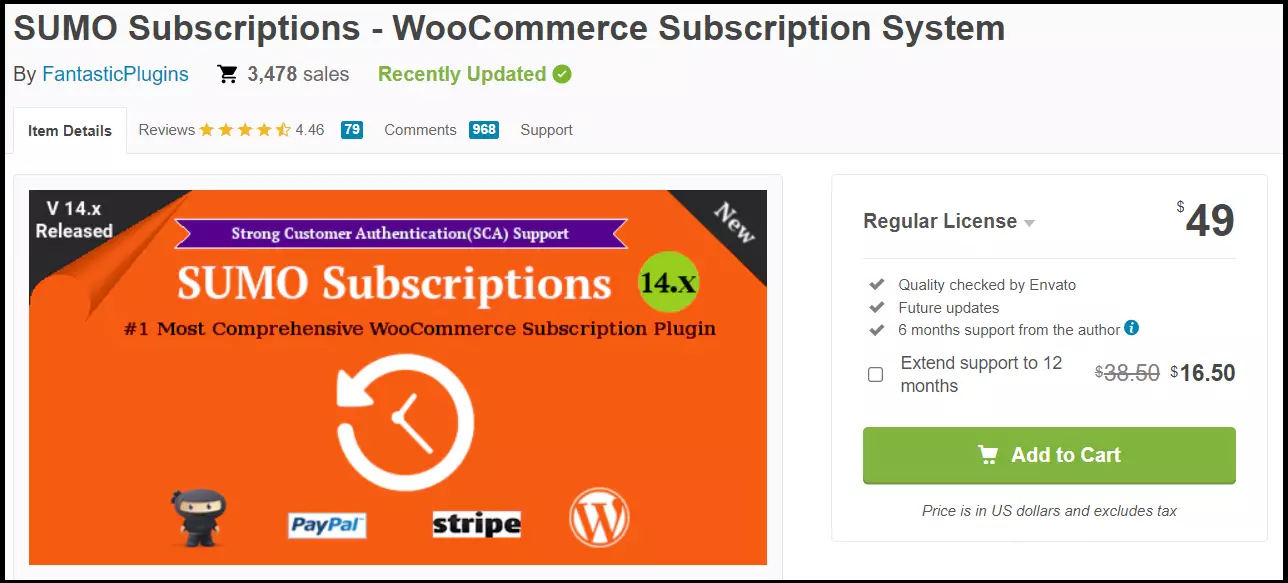 Site Web du plugin SUMO Subscriptions