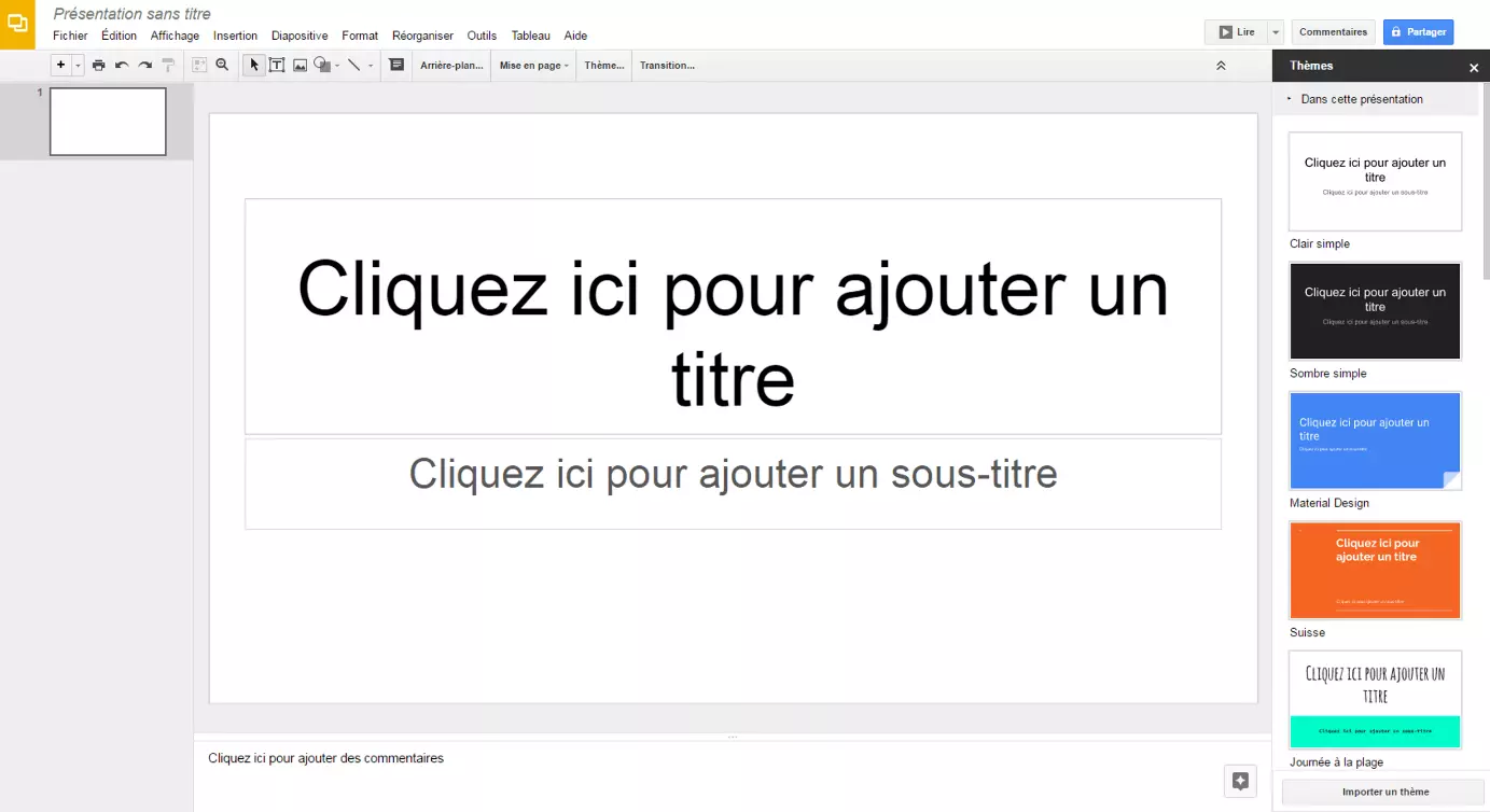 Travail en groupe sur une présentation Google Slides