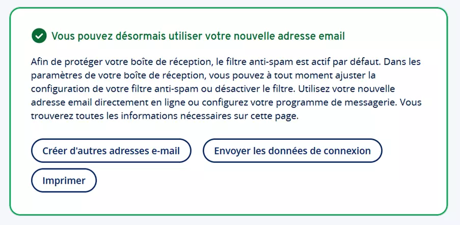 IONOS : nouvelle adresse créée