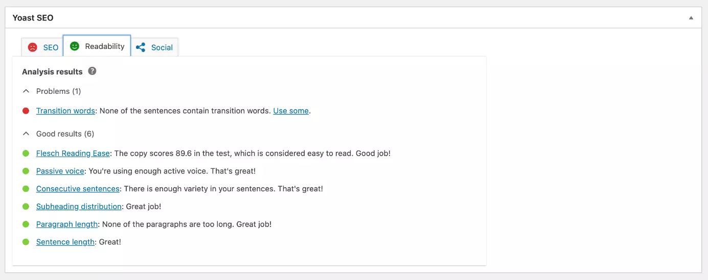 Analyse de la lisibilité du plug-in de SEO WordPress Yoast SEO