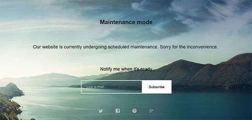 Site Internet en mode maintenance