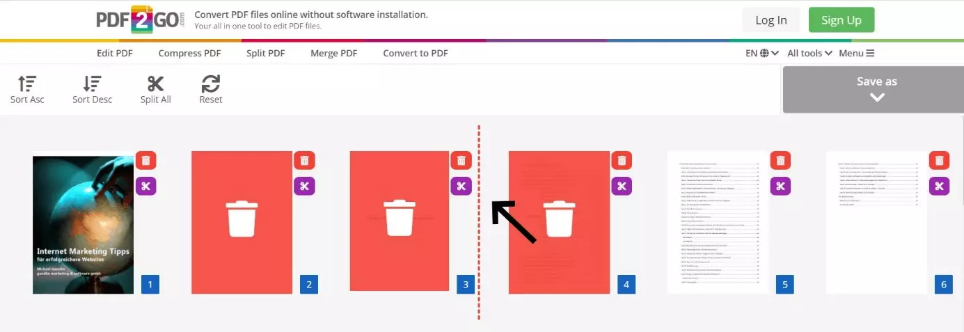 Un PDF édité avec PDF2GO