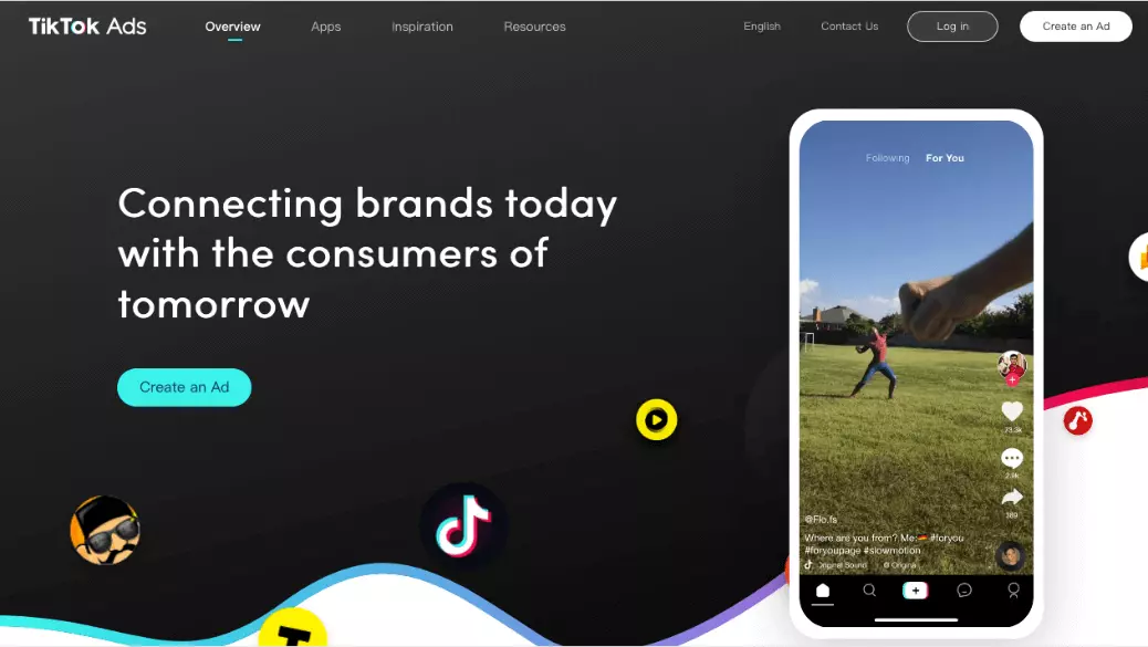 TikTok pour entreprises : site Web des TikTok Ads