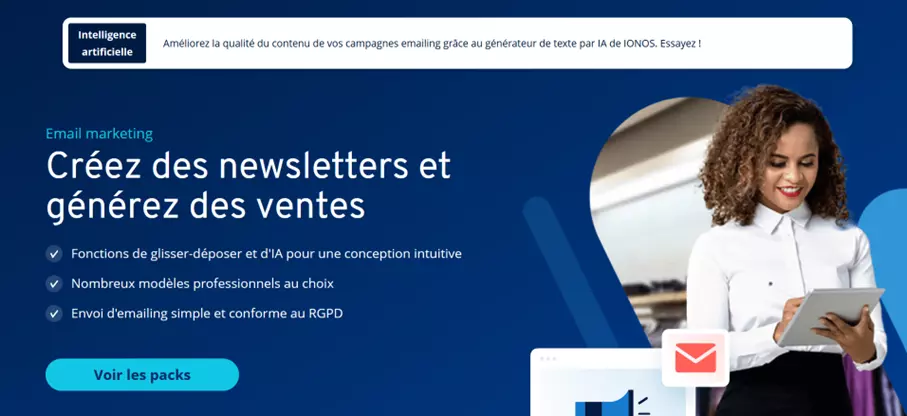 La solution d’emailing de IONOS