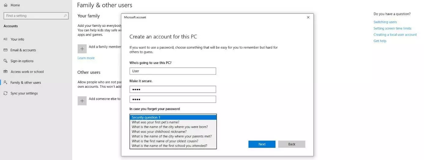 Windows 10 : créer un compte utilisateur