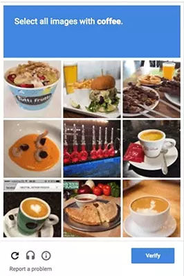 Captcha images de Google