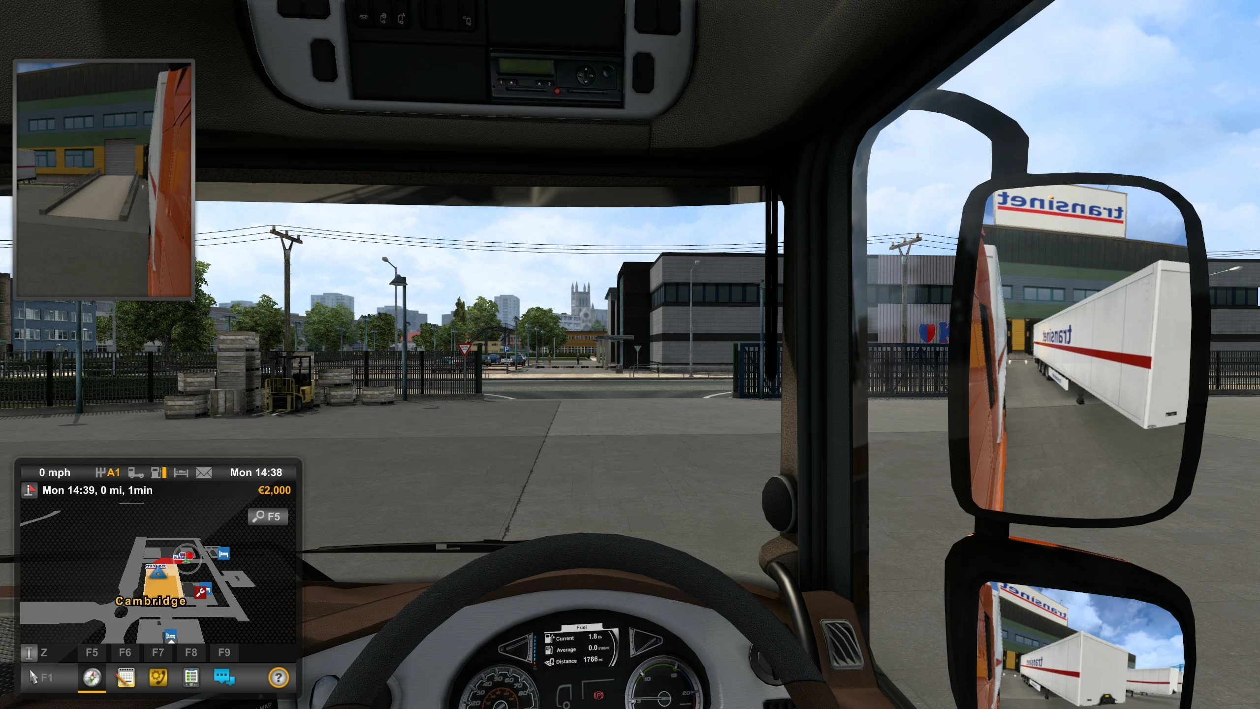 Serveur Euro Truck Simulator 2 : capture d’écran de la cabine du conducteur