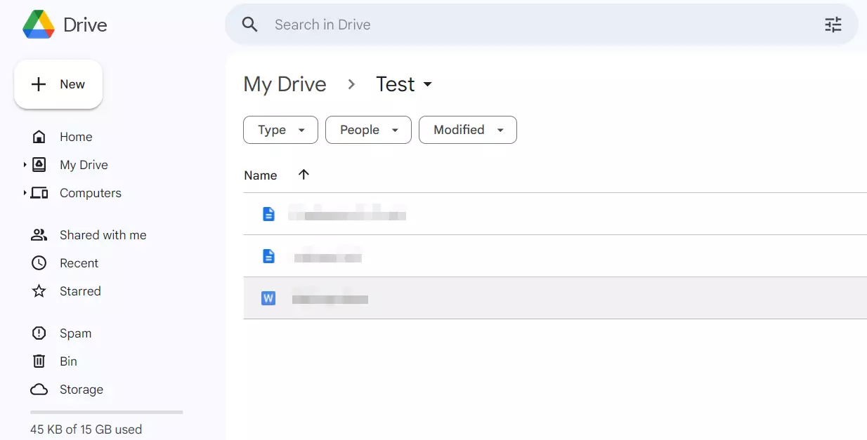 Application Web de Google Drive