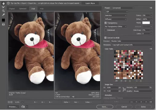 Photoshop : optimisation pour le Web d’un exemple d’image