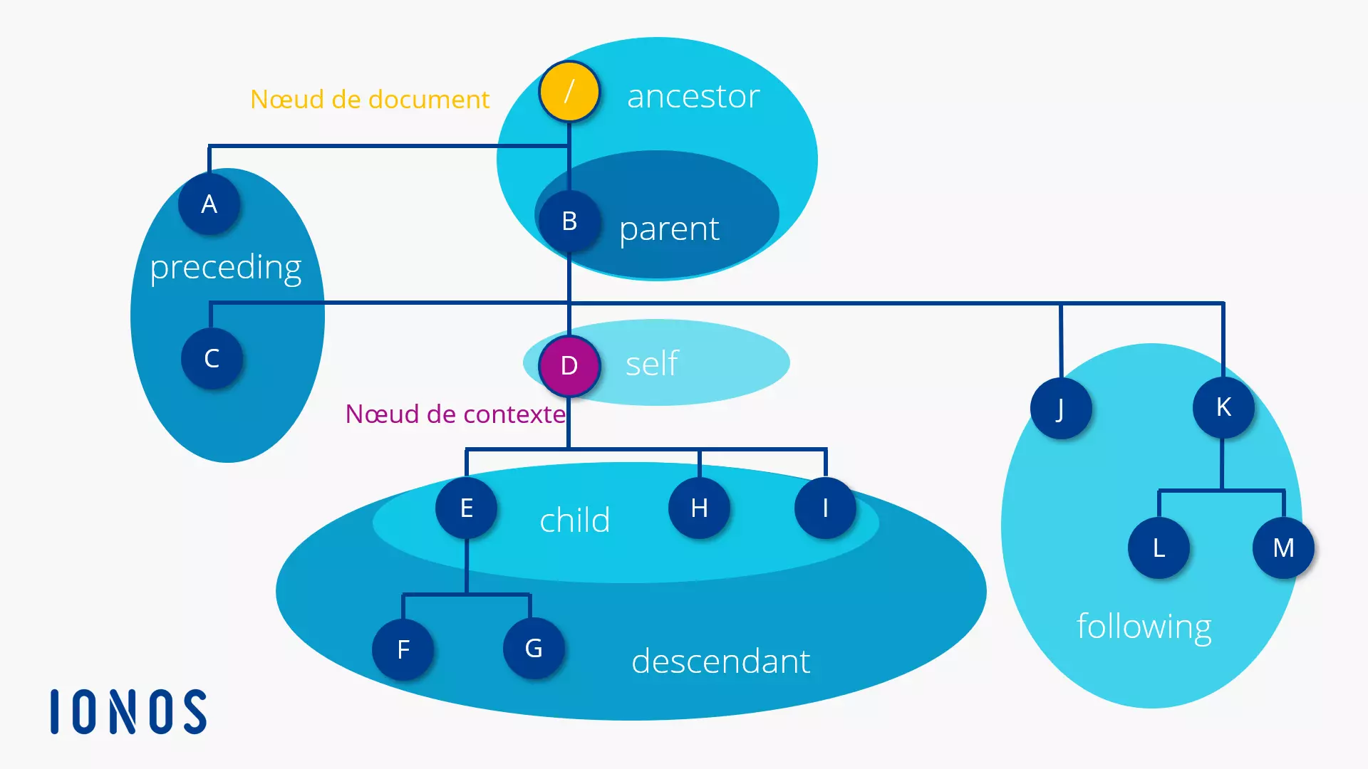 Les axes du modèle de données XPath