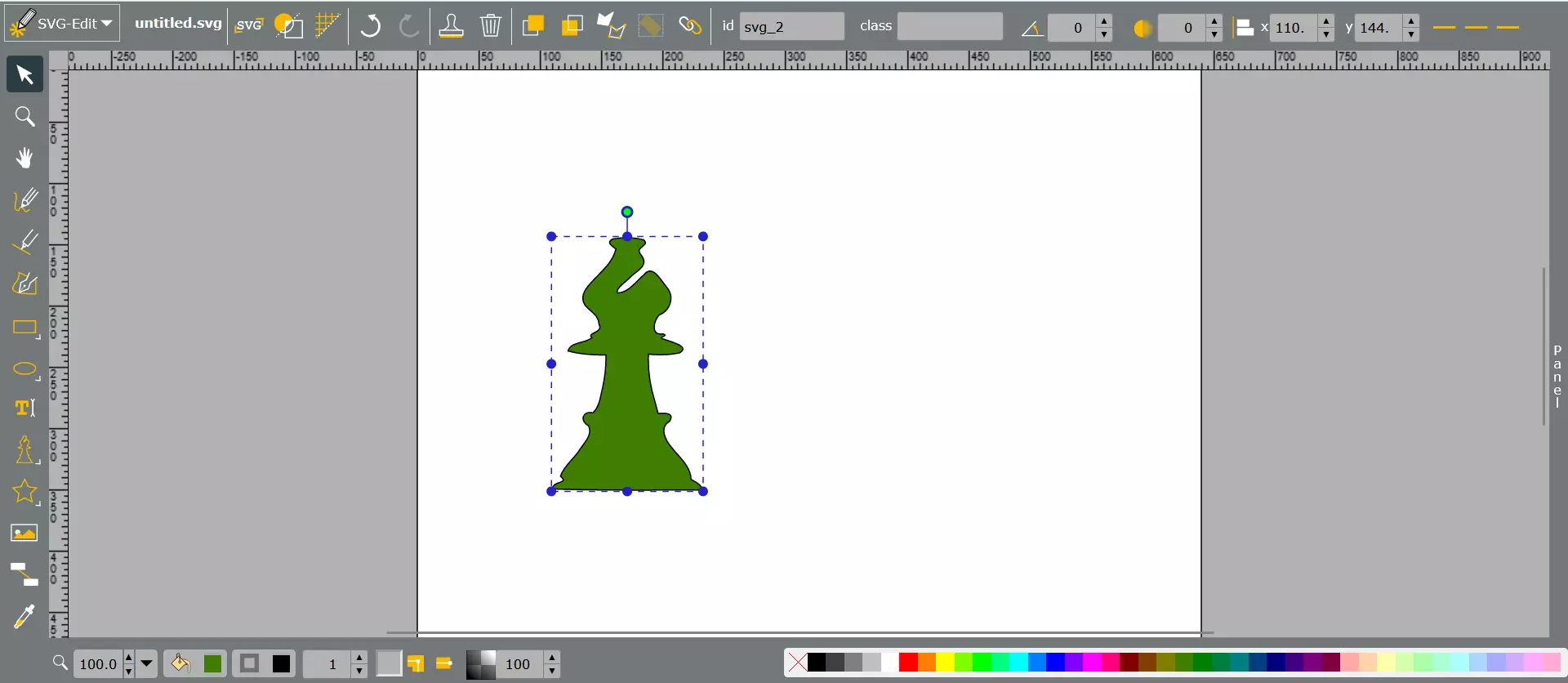 Interface utilisateur SVG-Edit