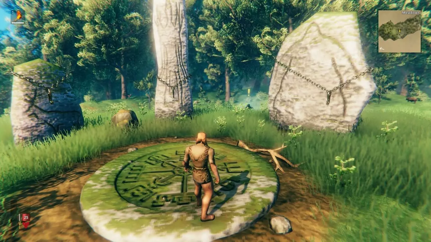 Capture d’écran de Valheim: le personnage après le lancement du jeu