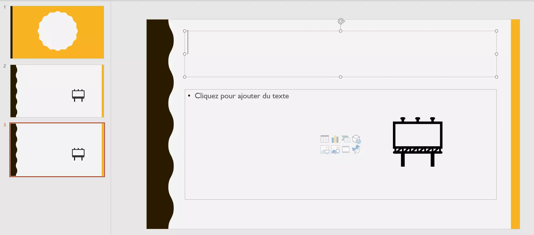 Remplir le contenu des diapositives dans PowerPoint 365