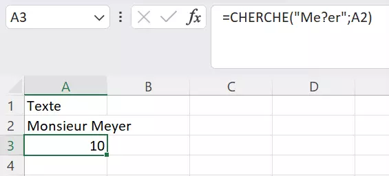 Recherche de caractères spéciaux ou de variantes orthographiques avec la fonction CHERCHE d’Excel