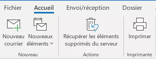 Récupérer les éléments supprimés du serveur