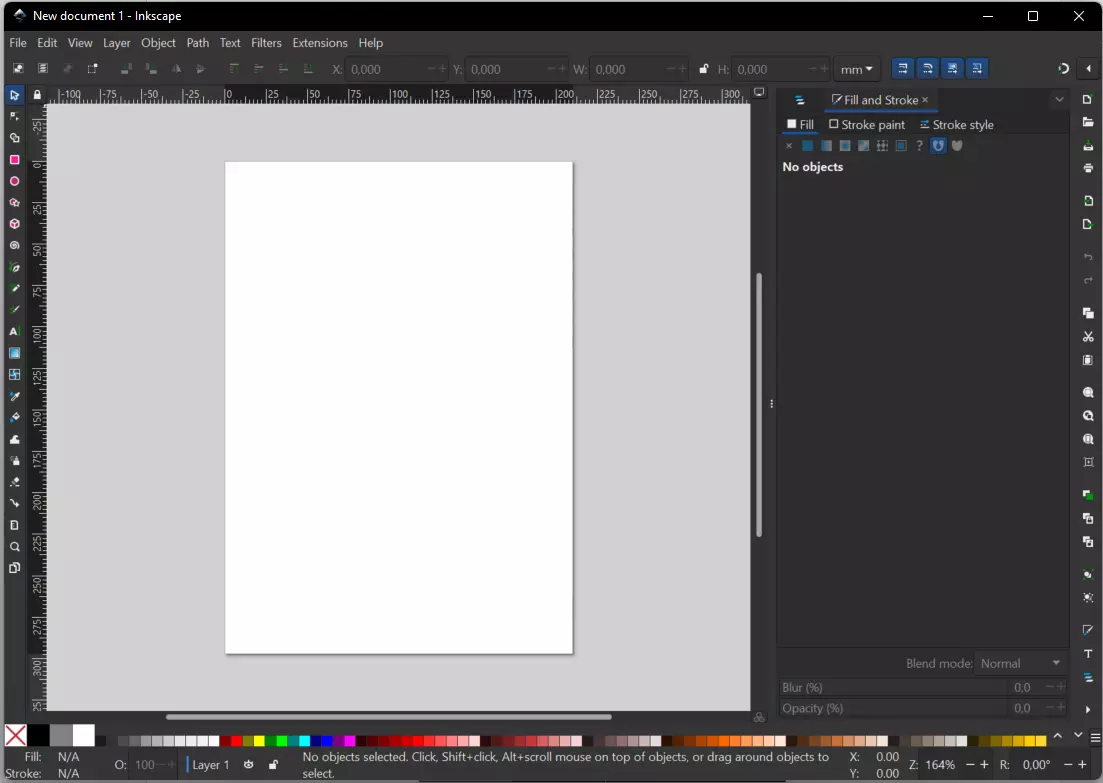 Interface utilisateur d’Inkscape