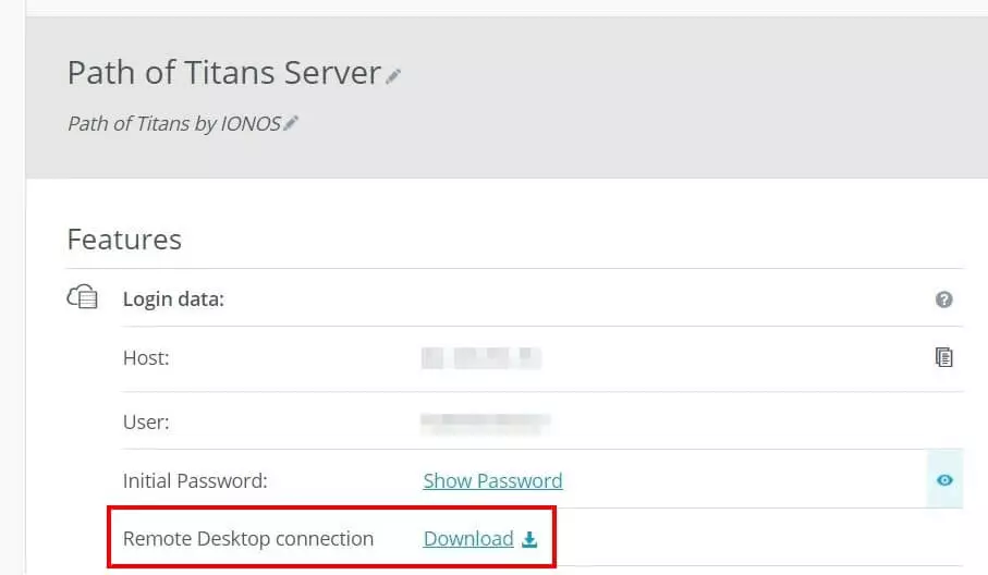 Configurer une connexion à distance via IONOS Cloud Panel