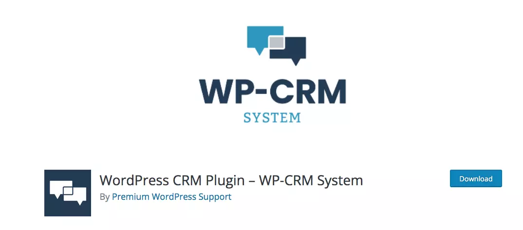 Capture d’écran de WordPress CRM sur la page officielle de WordPress