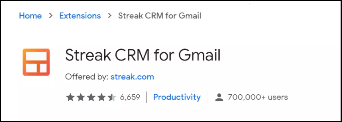 Streak CRM offre des fonctionnalités Gmail intégrées pour la distribution, les emails aux clients, le suivi et le pipelining