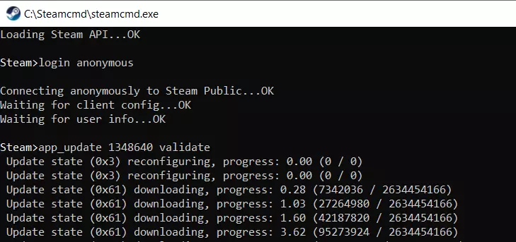 SteamCMD : installation du serveur Frozen Flame