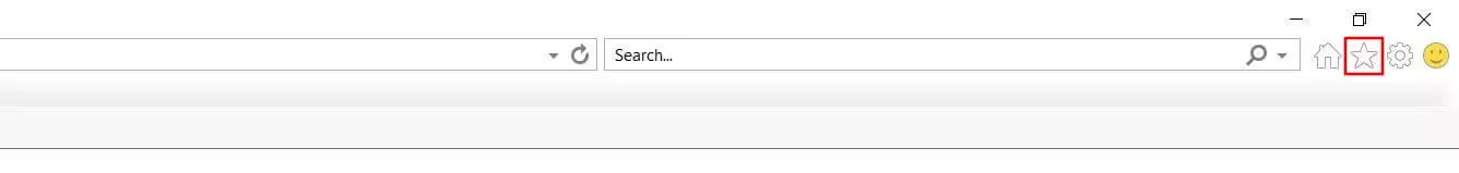 Internet Explorer 11 : icône d’étoile dans la barre des menus