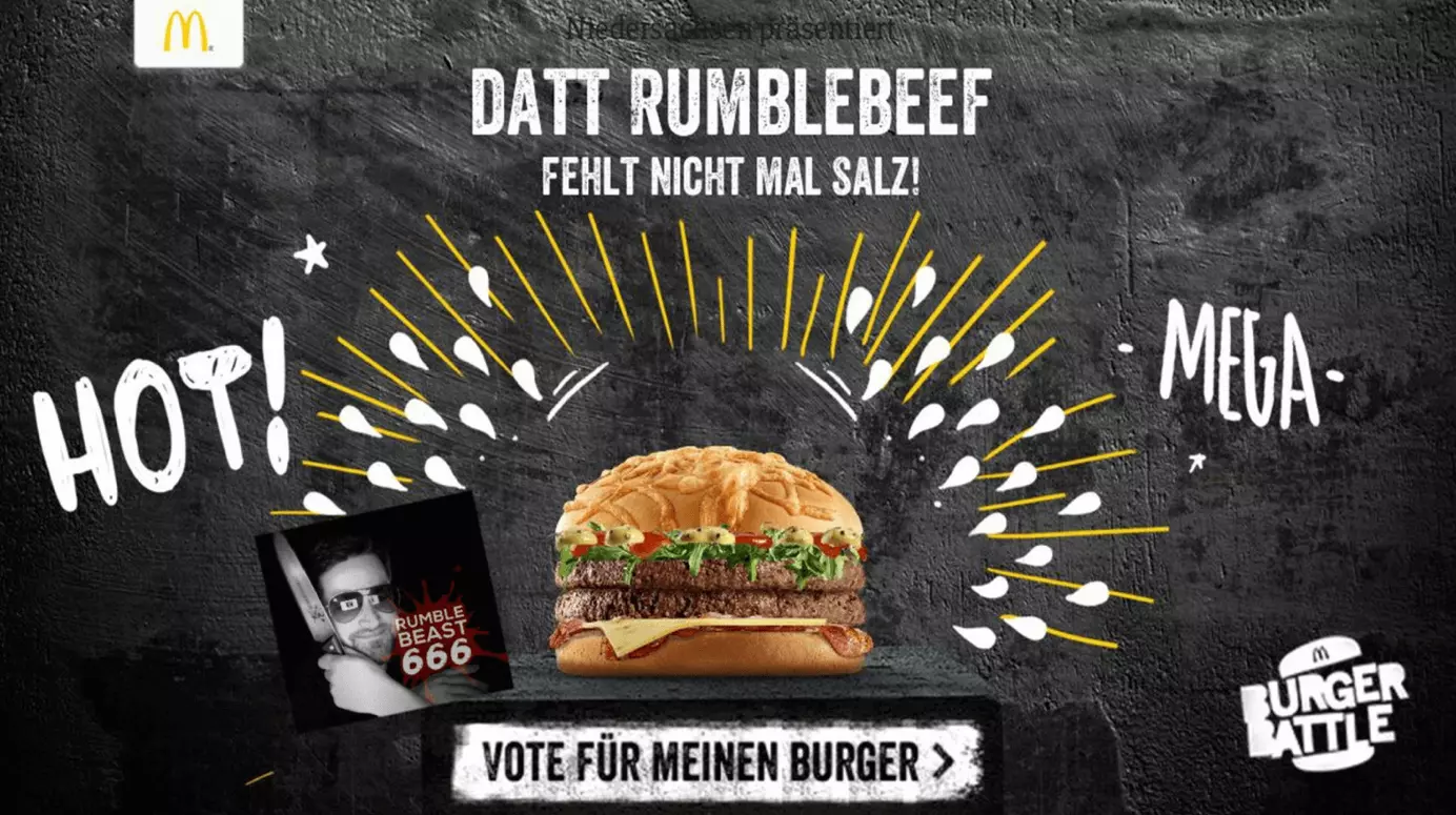 Exemple de présentation de la Burger Battle