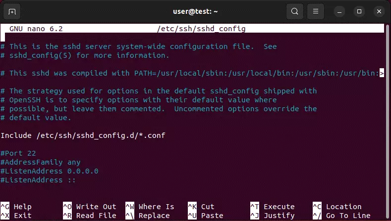 Contenu du fichier de configuration sshd_config d’OpenSSH