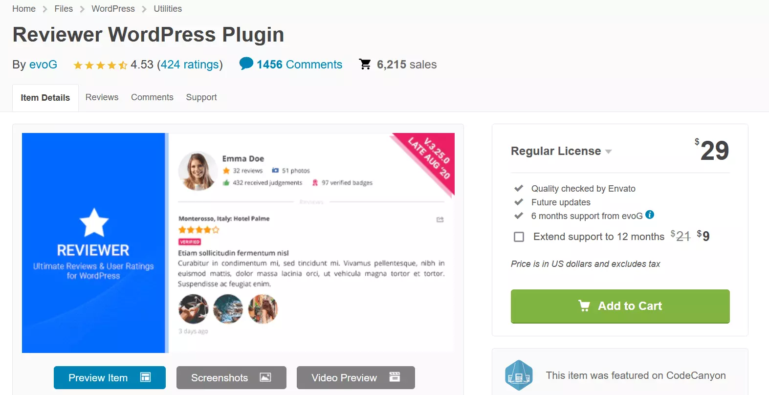 WordPress Reviewer est un plugin premium intéressant qui offre de nombreuses fonctions d’évaluation.