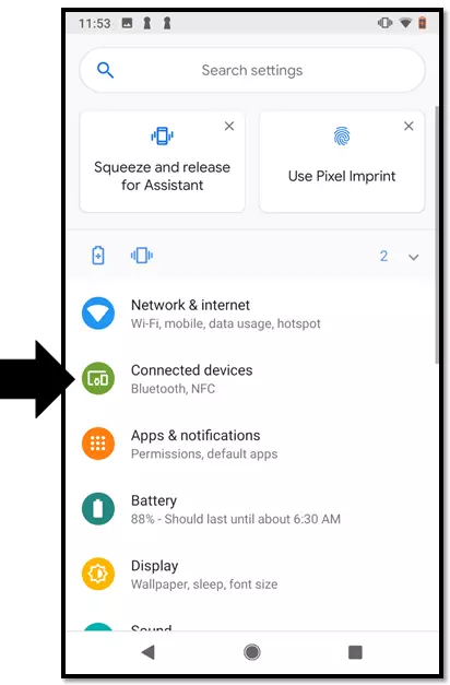 Interface utilisateur d’Android : paramètres