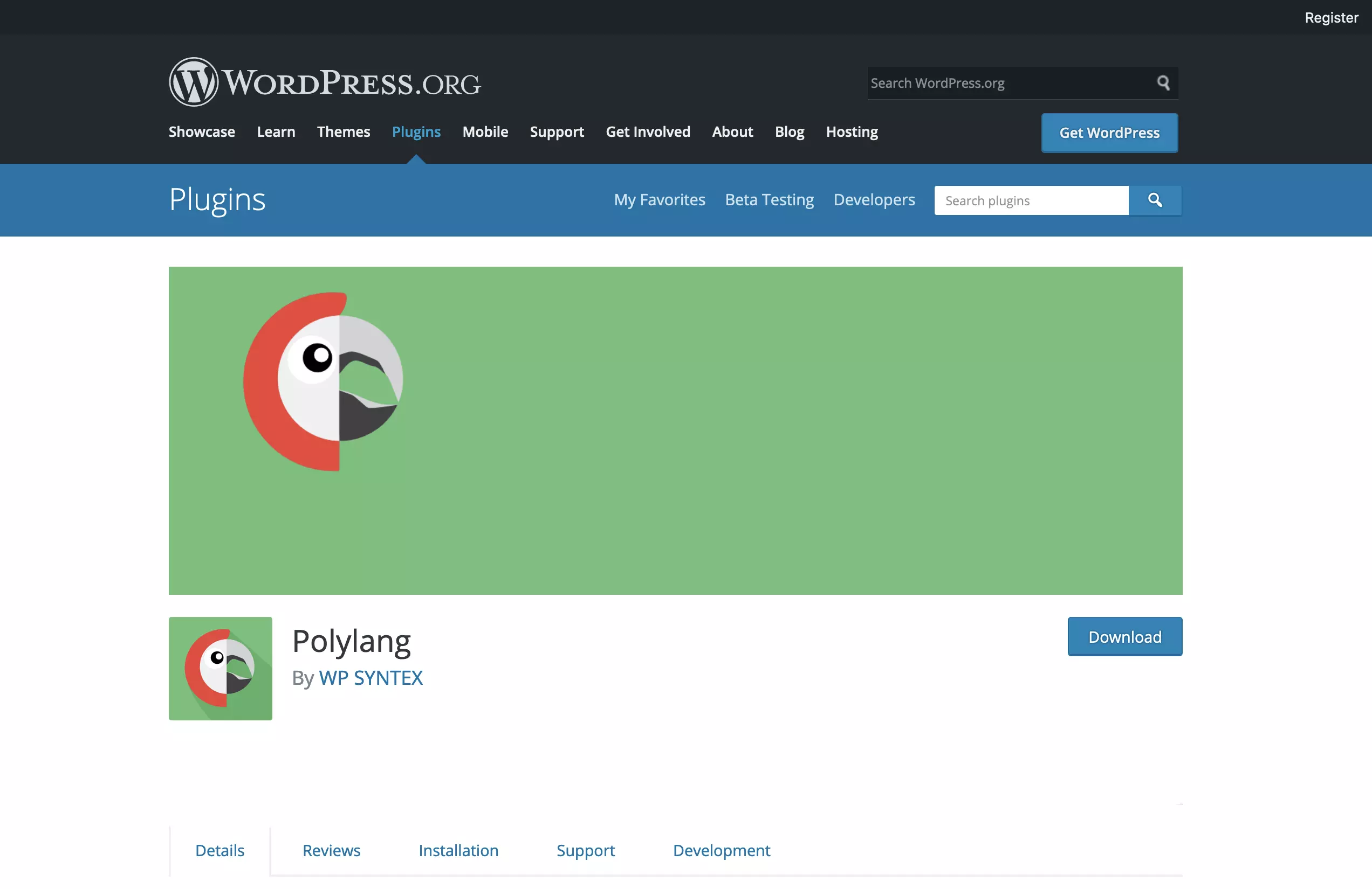 Polylang sur WordPress.org