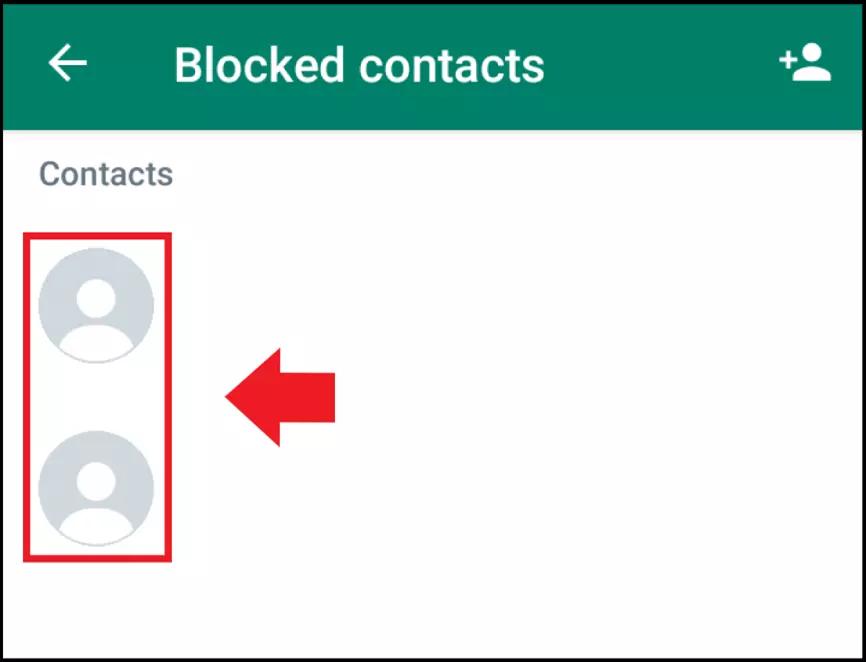 Débloquer un contact dans les paramètres de confidentialité de WhatsApp