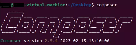 Terminal après l’exécution de la commande « composer »