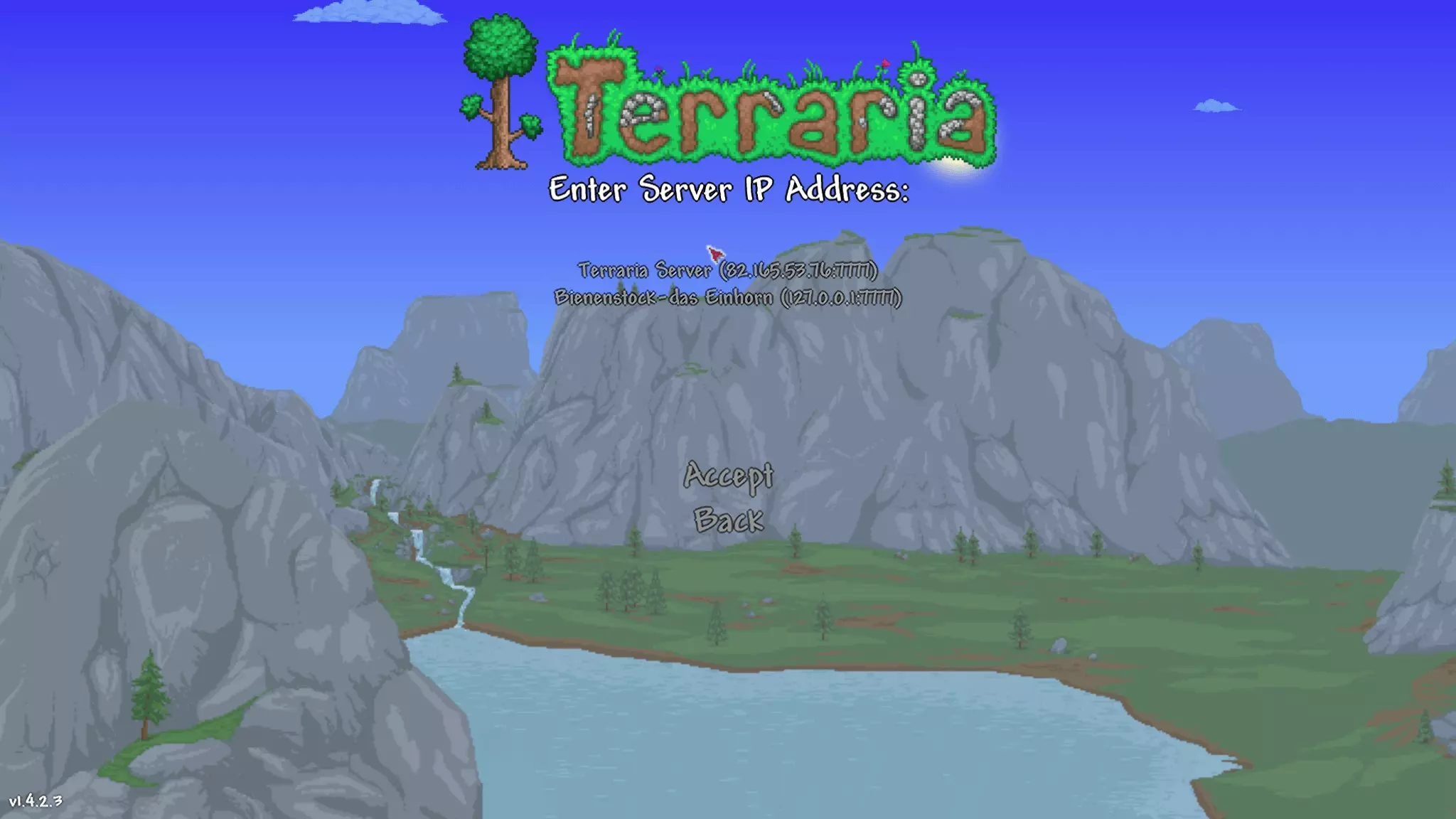 Terraria : saisir l’adresse du serveur