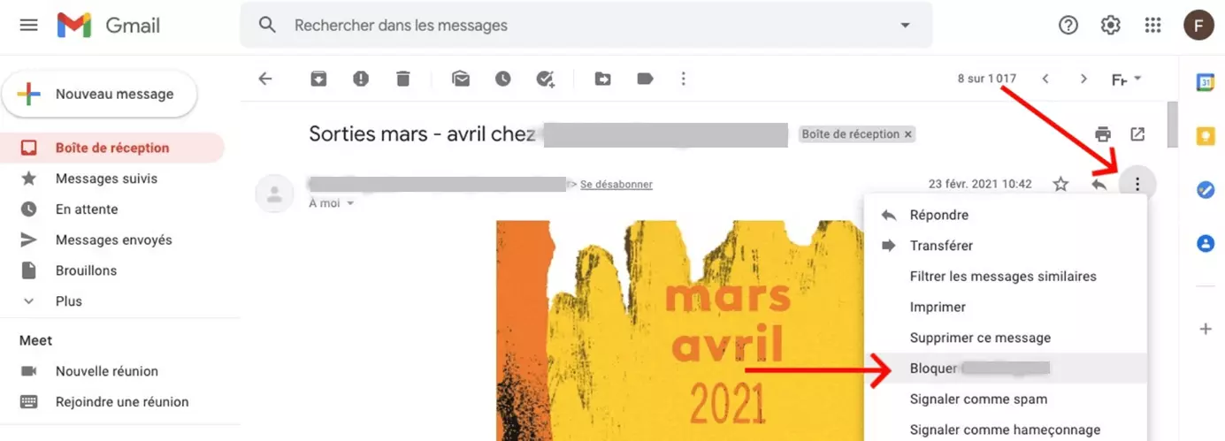 comment bloquer les pub sur ma boite mail orange