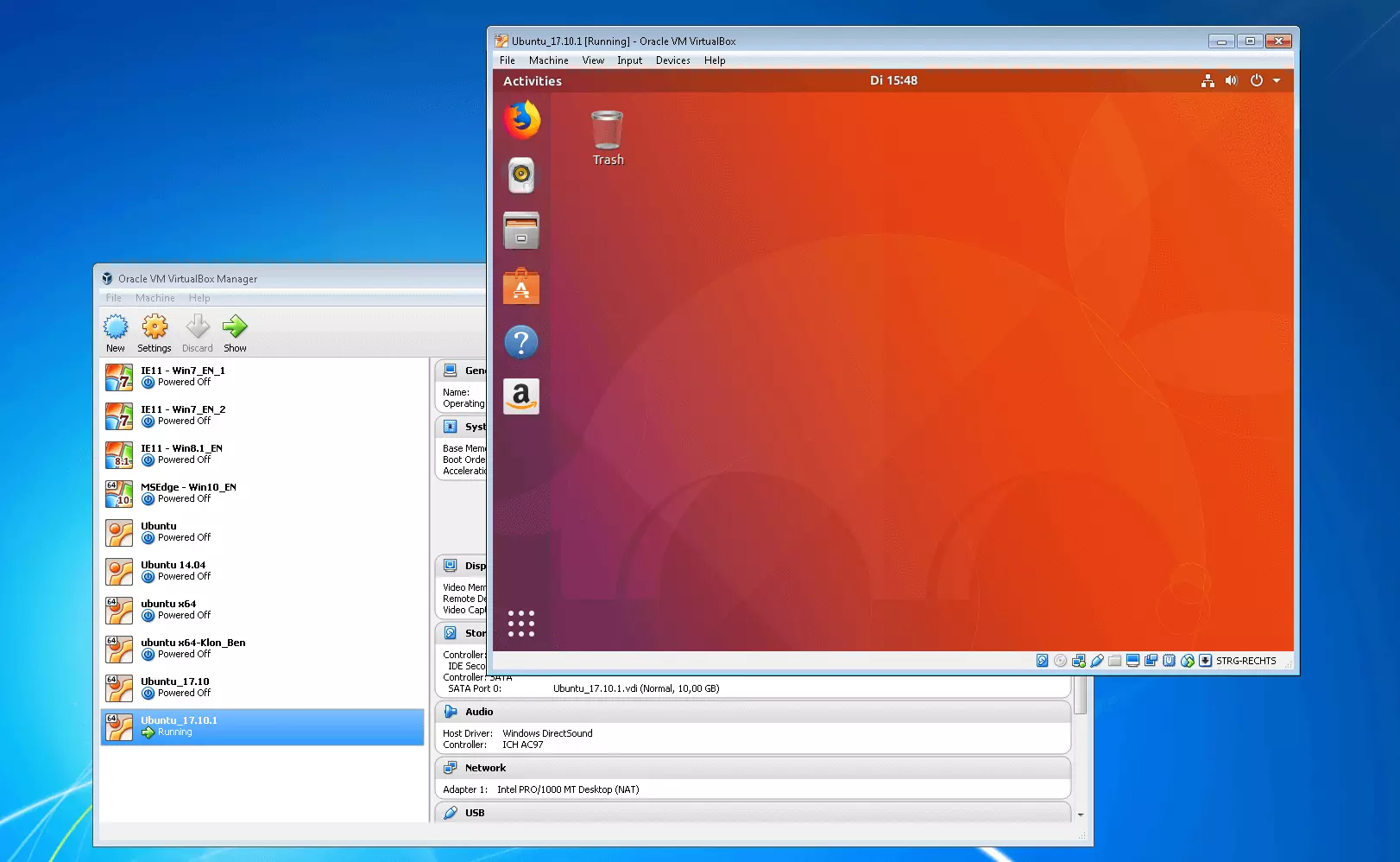 Ubuntu Linux sur un système hôte fonctionnant sous Windows